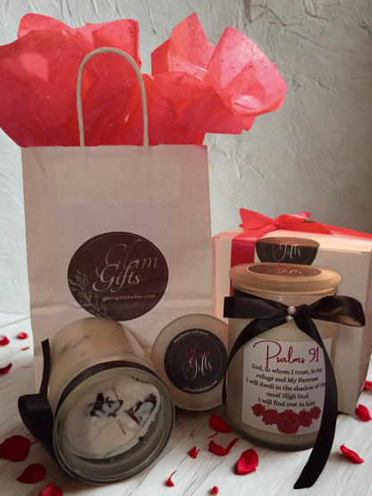 Bible Inspired Rose Petal Candle