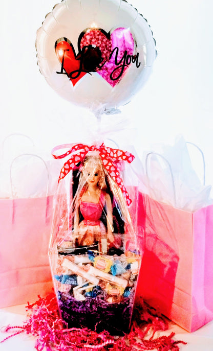 Candy Basket w/Doll & Balloon